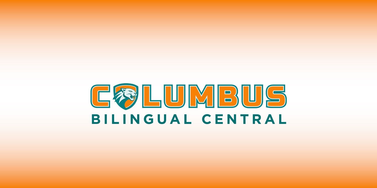 Columbus Bilingual Central logo with a tiger head.